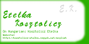 etelka kosztolicz business card